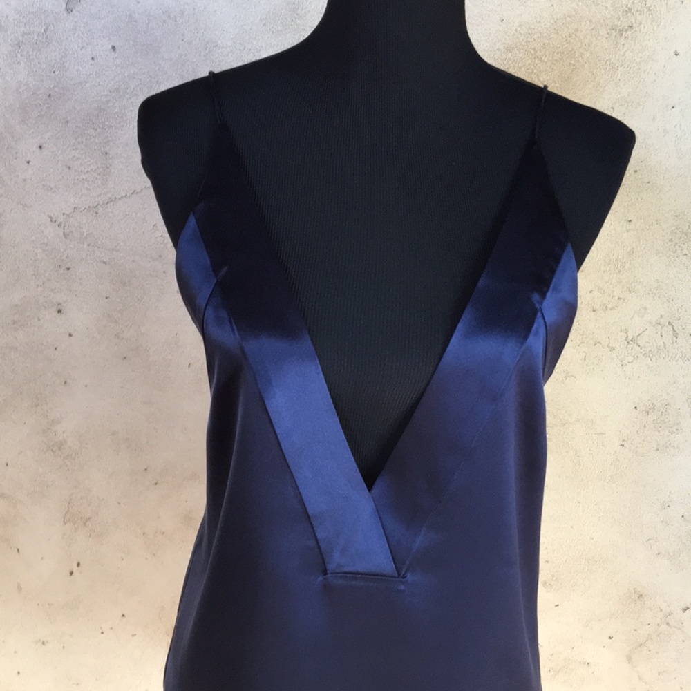 Dion Lee Deep V Silk Satin Cami